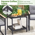thumbnail image 3 of Kadyn Patio Furniture Sets,Outdoor Conversation Sets,3 Pieces Patio Furniture Set with 2 Tier Coffee Table and Soft Seat Cushions-Gray, 3 of 6