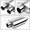 thumbnail image 3 of DNA Motoring MFL-4X9-3-25 3" Single Inlet 2.5" Dual Outlet Stainless Steel 14" Canister Length Exhaust Muffler, 3 of 3