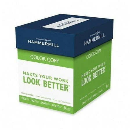 Hammermill Color Copy Paper - Letter - 8.5 x 11 - 28lb - 100 GE/114 ISO Brightness - 2500 / Carton - White by HammermillÃ‚Â®