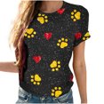thumbnail image 1 of Plebaso T-Shirts Imprimés pour Femmes Col Rond Dégradé Manches Courtes Mode Ample T-Shirts pour Femmes, 1 of 4