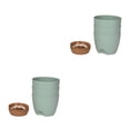 thumbnail image 3 of Ounissouiy 3 uds maceta perezosa autorriego macetas caja agujeros de drenaje automático suculentas adornos para el salón verde/con Verde/con Bandeja Juego de 6.5 pulgadas/3 uds. 2piezas, 3 of 4