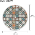 thumbnail image 3 of Coolnut 60" Mexican Talavera Outdoor Tablecloth with Umbrella Hole and Zipper, Waterproof Round Tablecloth for Party,Patio,Picnic,Holiday Dinner,Summer, 3 of 7