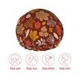 thumbnail image 5 of Kdxio Autumn Warm Tone Maple Leaf Print Shower Cap for Women,Elastic and Reusable,Double Waterproof Layers Bathing Hat, 5 of 6