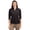 Black, variant on LCK00120 Virtue Eco Pique Recycled Half Zip Pullover Womens Hoodie-Tour Blue-XXL