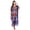 144-Blue, variant on Miss Lavish London Women’s Floral Ethnic Polyester Kaftan Dress with V Neck & Side Slits- Teal, XL