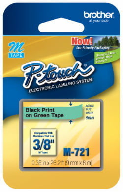 2 PK Black on Blue 9mm Tape for Brother P-touch PT-85 MK521 M-K521 Label Maker 