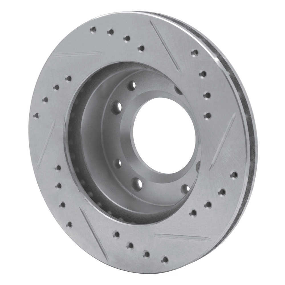 Dynamic Friction Company 631-80012L DFC Brake Rotor - Drilled And Slotted - Silver