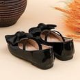 thumbnail image 5 of newwalpole Girls Dress Shoes Toddler Little Kid Flats Mary Jane School Bowknot Flower Girl Party Ballerina Flat Shoes Black for Size 10, 5 of 9