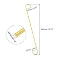 thumbnail image 2 of Uxcell S Hanging Hooks, 16inch/400mm Extra Long Carbon Steel Hanger, Gold Tone, 6Pack, 2 of 5