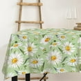 thumbnail image 4 of Daisy Print Tablecloth 60x102 Inch Spring Summer Floral Table Cloth Rectangle Green Daisy Flower Table Cover for Kitchen Dining Table Picnic Decoration Supplies, 4 of 6