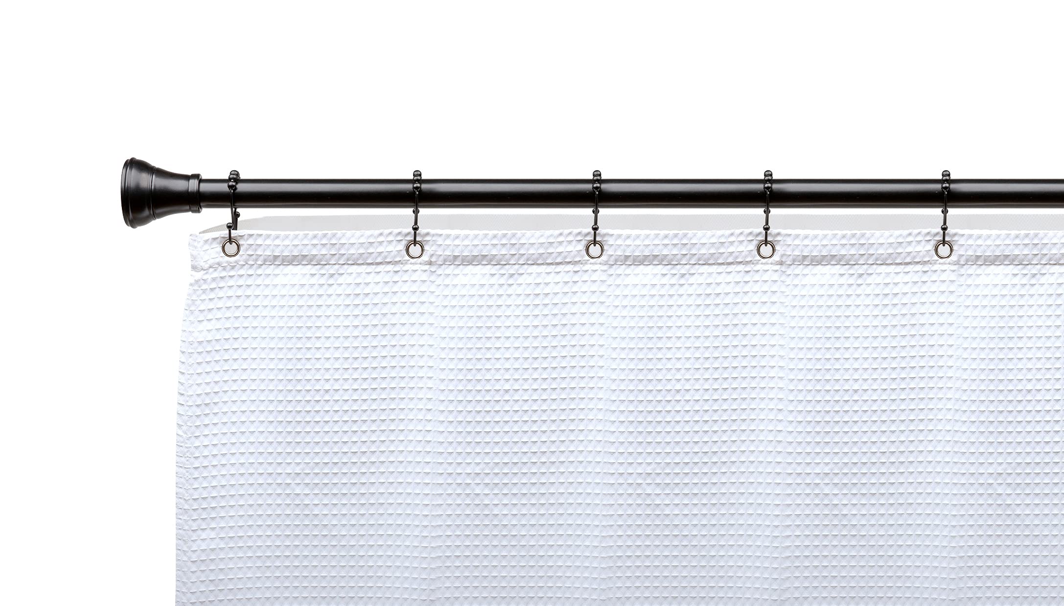 Utopia Alley  Double Roller Ball Stainless Steel Shower Curtain Hooks Rings, Set of 12 Black