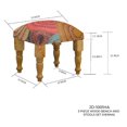 thumbnail image 3 of Banc En Bois 3 Pièces Et Tabourets Set (Henna), 3 of 3