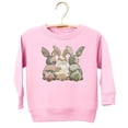 thumbnail image 5 of Camo 3 Easter Bunnies Sweatshirt for Women Teens & Kids Spring Family Matching Pullover Pink Sweatshirt 5-6, 5 of 8