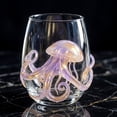 thumbnail image 4 of ZhangC Artisanal Blue Ringed Octopus Glassware, 4 Inch 3D Octopuses Stemless Wine Glasses, Handcrafted Marine Animal Bar Glass for Coastal Home Decor Ocean Lovers (Dolphin), 4 of 7