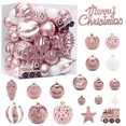 thumbnail image 1 of Adornos de bolas de Navidad, 65 piezas, adornos colgantes festivos inastillables para bodas, decoración de árbol de Navidad, 1 of 5