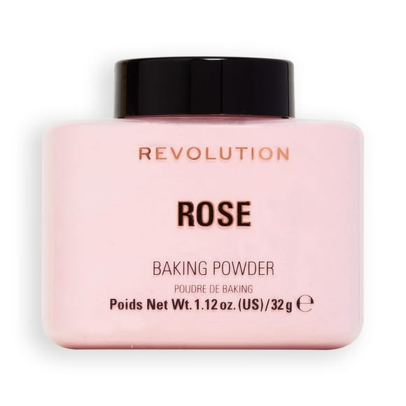 Revolution Beauty , Poudre de Cuisson Libre, Poudre Fixante pour Maquillage, Couvrance Longue Durée, Matifie et Réduit la Brillance, Rose, 1.13 Oz