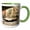 Green/White, variant on 3drose, Gondola Under the Rialto Bridge, Venice, Italy - Eu16 Dny0011 - David Noyes, 11oz Two-tone Yellow Mug
