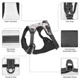 thumbnail image 3 of Vsdgher Cute Baseball Pattern Dog Harness,No Pull Pet Harness with Soft Padded Handle,Adjustable Reflective Vest with 2 Buckles,4 Slide Buckles,S-XL Medium, 3 of 4