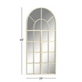 thumbnail image 3 of DecMode 24" x 48" White Window Pane Inspired Wall Mirror with Arched Top, 3 of 11