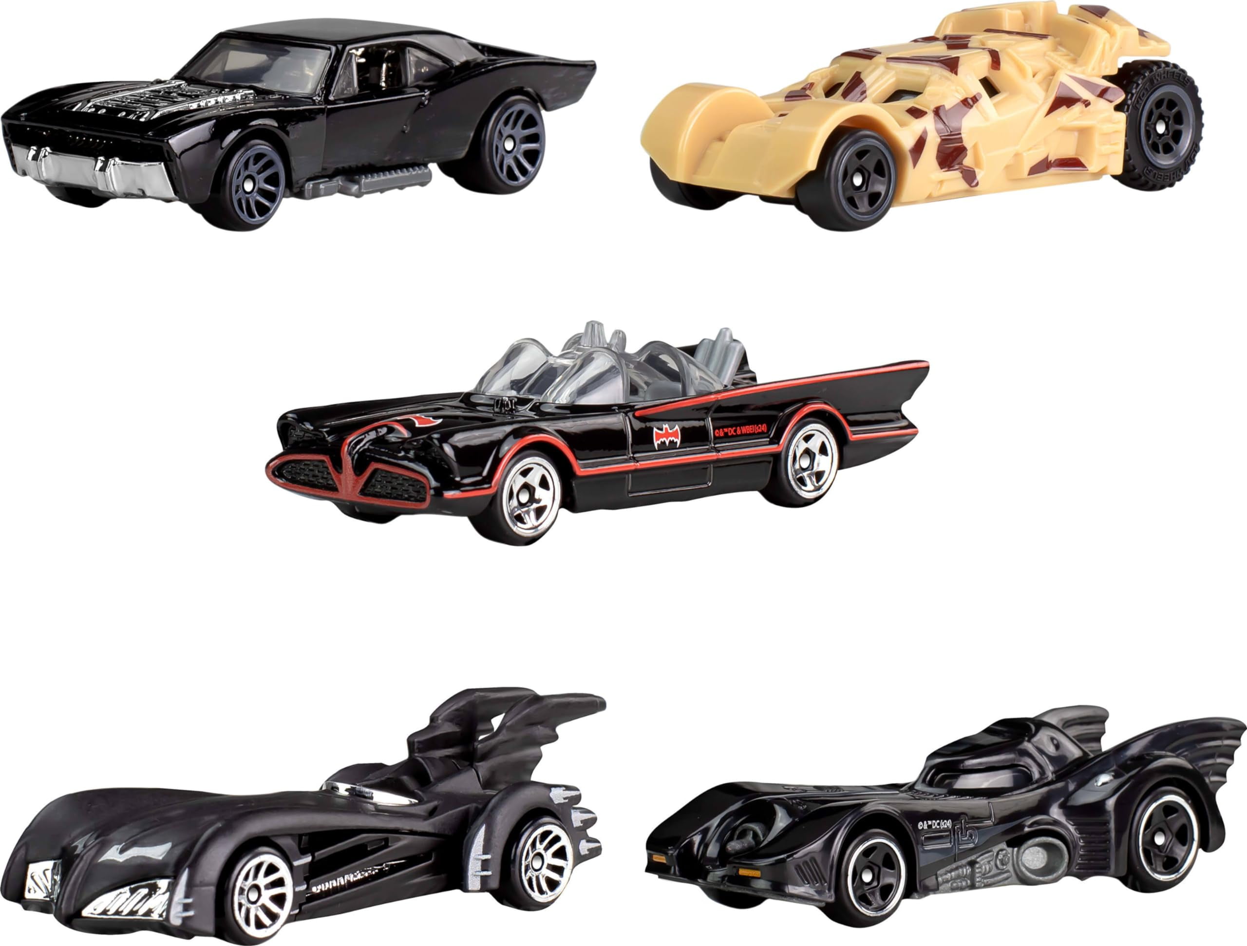 バットマンミニカー Hot Wheels 1:64 Scale Die-Cast Toy Cars, Set of 5 Batman 85th