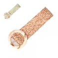 thumbnail image 1 of Wide Adjustable Imitation Straw Weaving Waist Belt Handcrafted Braided Round Buckle Belt Clothes Ornament, 1 of 8