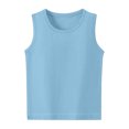 thumbnail image 6 of Dwellite Boys Tank Tops Athletic Sleeveless Crewneck T-Shirts for Kids Undershirts 2-13 Years Light Blue 130, 6 of 7