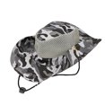 thumbnail image 2 of Sombrero De Pescador Pesca Protección Solar Gorra De Pesca Al Aire Libre Malla De Camuflaje Blanco Gris, 2 of 5