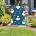 thumbnail image 5 of Cute Christmas Winter Snowman and Snowflakes Decorative Garden Flag for All Seasons, 12 x 18 Inch Small Vertical Double Sided Outside Decoration for Yard Farmhouse, 5 of 6