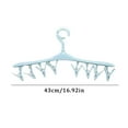 thumbnail image 3 of Harpily Hooks for Hanging 2Pcs Hangers with Movable Clips Heavy Duty and Space Saving with 8 Finger Clips One Size Blue, 3 of 6