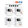 thumbnail image 3 of Door Lock, Fingerprint Lock Smart Tuya Knob Door Lock Support Key Password APP Unlock Rechargeable Battery ,Easy to Install, 3 of 7