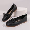 thumbnail image 5 of Viluyesy Ballet Flats for Women Lace Up Bow Tie Round Toe Comfortable Casual Dress Work Shoes Everyday Walking Black Size 7.5, 5 of 9