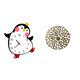 thumbnail image 1 of Reloj De Pared De Madera Con Diseño De Pingüino De Dibujos Animados, Decorativo, Bonito, A Pilas, Para El Hogar, Dormitorio, Escultura De Pared De Metal Multifuncional, Arte Rústico, Estatua, 1 of 8