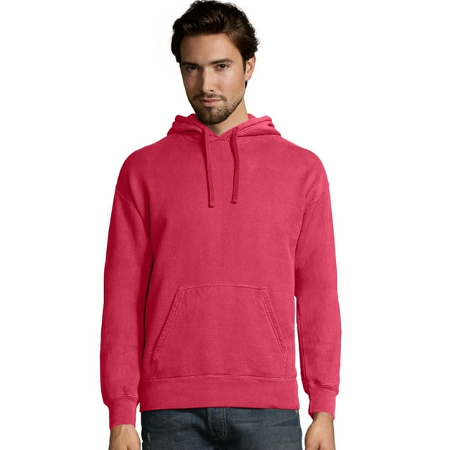 Hanes Mens Big ComfortWash Garment Dyed Fleece Hoodie Sweatshirt, S