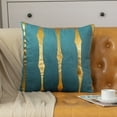 thumbnail image 2 of Cushion Cases Decorative Gold Foil Geometric Pattern Throw Pillow Covers for Modern homes Couch Sofa Bedroom Living Room, 2 of 5
