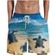 thumbnail image 1 of Pantalones Cortos Atléticos de Impresión de Llama de los Organismos Marinos Del Océano, Pantalones Cortos Casuales de Playa para Hombres, 1 of 5