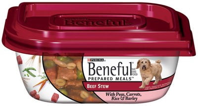 Purina Beneful Beef Stew Prepared Meals Dog Food, 10 oz (Pack of 2)
