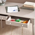 thumbnail image 2 of SEI Furniture Janice 2-Drawer Writing Desk in Gray, 2 of 6