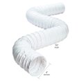 thumbnail image 3 of Deflecto Flexible Vinyl Duct, White, 4” x 50’ (BH450W), 3 of 3