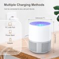 thumbnail image 3 of Lámpara antimosquitos, luz antimosquitos, matamoscas eléctrico para interiores, exterminador de mosquitos UV, matamoscas físico portátil USB, 3 of 5