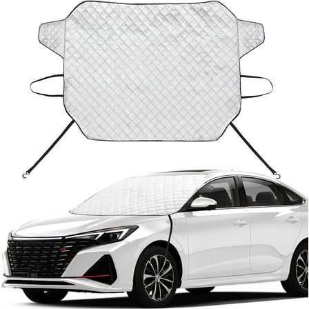 Windshield Cover for Ice and Snow, 75.9"x49.6" Car Windshield Snow Cover, Windshield Snow Ice Cover for Most Cars, Sedan, SUV
