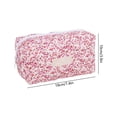 thumbnail image 2 of Printed Fluffy Zippered Makeup Bag, Zipped Makeup Bag, Beautiful and Cute Floral Pattern Pencil Case, Suitable for Home, Travel, and Office, Can Store Lipstick, Cosmetics, and Other Small Items, 2 of 6