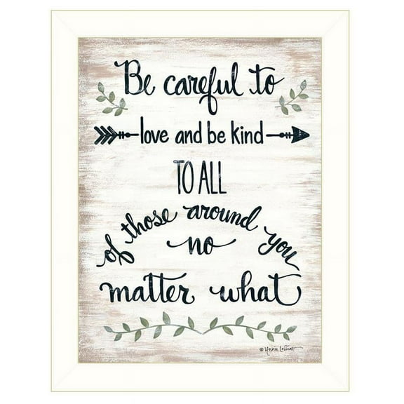 Be Careful by Annie LaPoint Printed Framed Wall Art Wood Multi-Color