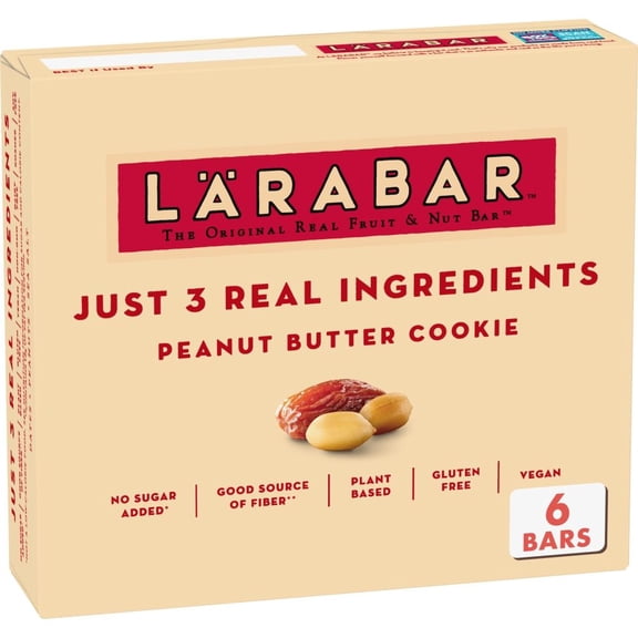 Larabar Peanut Butter Cookie Fruit and Nut bars 6 ct / 1.7 oz - Pack of 1