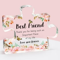 Gifts for Best Friend Acrylic Puzzle Plaque Friendship Gifts for Best Friend Bestie, Nice Desk Ornament Birthday Christmas Thanksgiving Gift Ideas for Friends