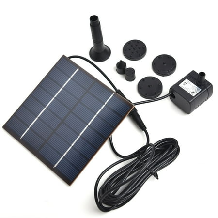 - Solar Water Panel Power Fountain Pump Kit Pool Garden Pond Watering Submersible