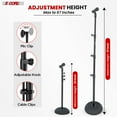 thumbnail image 2 of 5Core Mic Stand Floor Adjustable 24 to 67" Round Base Universal Metal Microphone Stands-2Pcs, 2 of 4