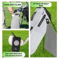 thumbnail image 2 of Magnetic Waffle Weave Microfiber Golf Towel with Clip Gray, 2 of 7