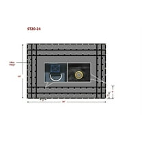 Mytee Products 20' x 24' Flatbed Truck 18 Oz Steel Machinery Tarp with 6 FT Drop - Black Heavy Duty Vinyl Waterproof Tarp for Trailers to Protect Cargo from Wind, Rain, Snow and Sun