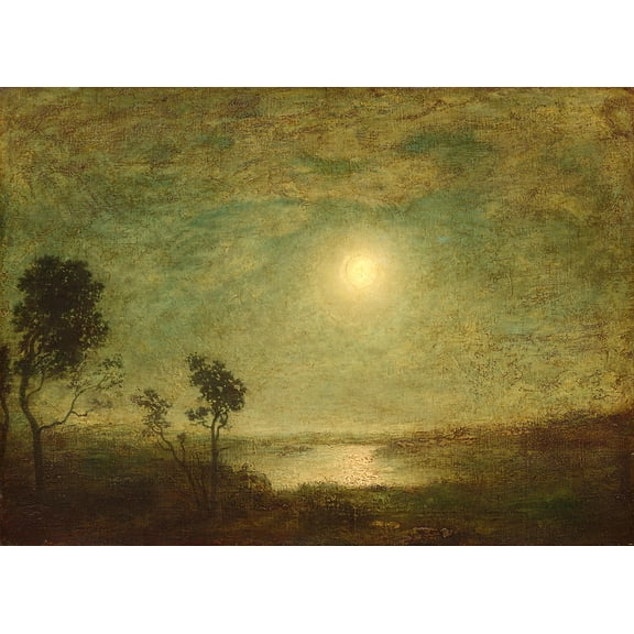 Moonlight by Ralph Albert Blakelock - 12" x 18" Art Print Wall Decor