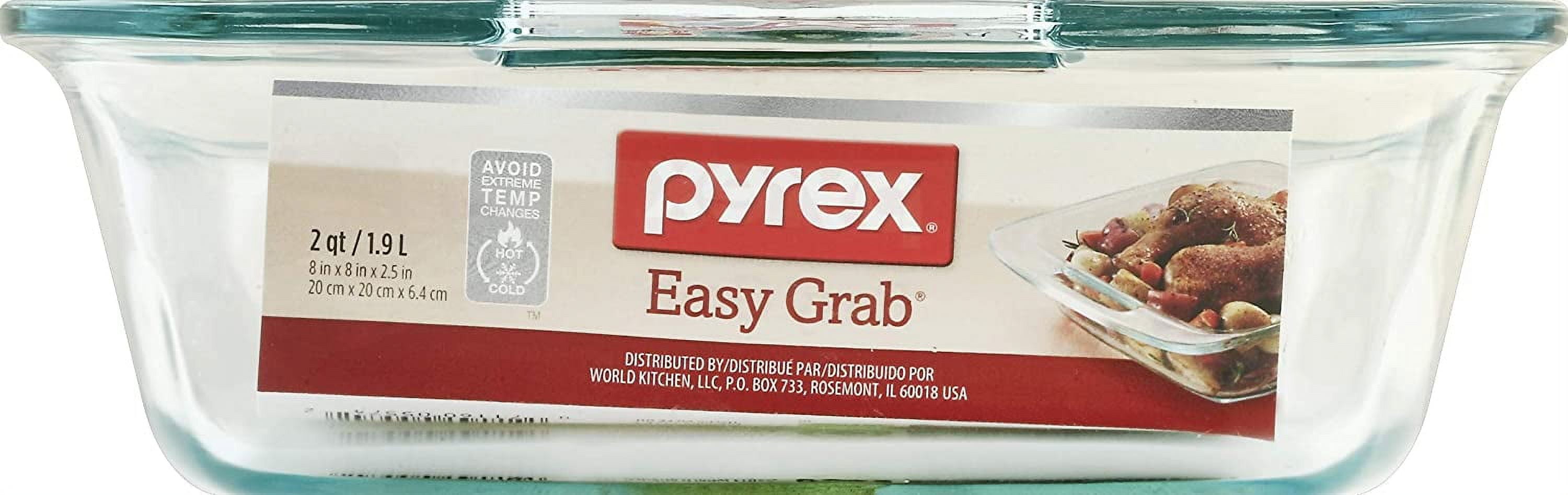 Pyrex Easy Grab 8 Square Glass Baking Dish 